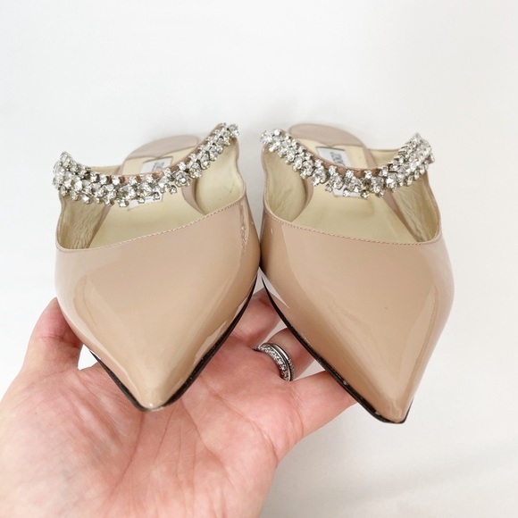 Jimmy Choo Patent Leather Bing Flats Sandals - Picture 6 of 7